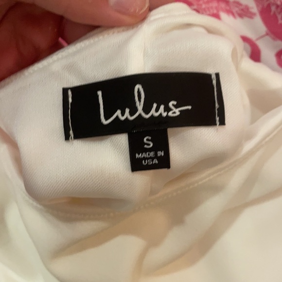 White Mini Dress. Brand is Lulus - Picture 3 of 4